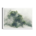 Plakat na ścianę Zamglone korony drzew w stylu skandynawskim biała ramka