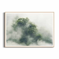Plakat na ścianę Zamglone korony drzew w stylu skandynawskim drewniana ramka
