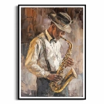 Plakat - Saksofonista