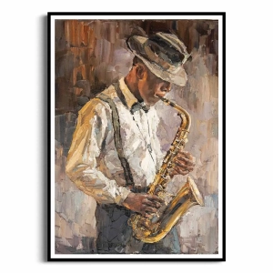 Plakat - Saksofonista