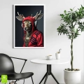 plakat-biala-ramka-wnetrze-renifer-w-sluchawkach.webp