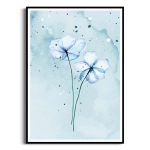 Plakat - Niebieskie kwiaty I 