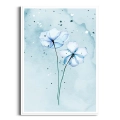 Plakat Niebieskie kwiaty I biała ramka