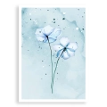 Plakat Niebieskie kwiaty I bez ramki
