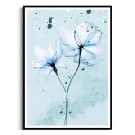 Plakat - Niebieskie kwiaty II