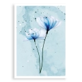 Plakat Niebieskie kwiaty III bez ramki