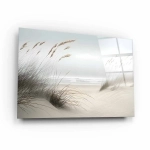 Obraz na szkle akrylowym - Piaszczysta plaża i morze
