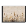 Plakat Natura Trawa pampasowa na wietrze czarna ramka