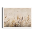 Plakat Natura Trawa pampasowa na wietrze biała ramka