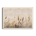 Plakat Natura Trawa pampasowa na wietrze drewniana ramka