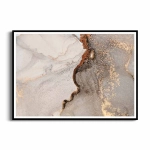 Plakat „Fantazyjna Linia” – abstrakcyjna grafika w beżach i brązach do salonu, sypialni lub biura, styl nowoczesny