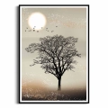 Plakat Samotne drzewo III czarna ramka