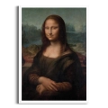 Plakat Leonardo Da Vinci Mona Lisa Reprodukcja biała ramka