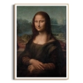 Plakat Leonardo Da Vinci Mona Lisa Reprodukcja drewniana ramka