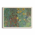 Plakat - Gustav Klimt - Wiejski ogród ze słonecznikami drewniana ramka