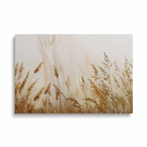 Obraz na szkle - Kłoski złotej trawy na polu 