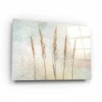 Obraz na szkle akrylowym - Zdźbła trawy 
