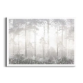 Plakat zamglony las biała ramka