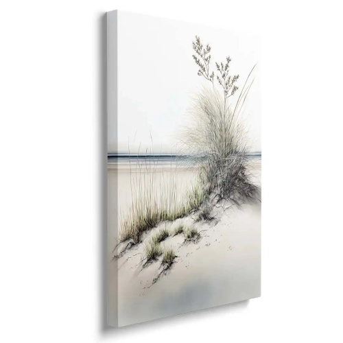 obraz-na-plotnie-pejzaz-piaszczystej-plazy-trawa-plazowa-bok.webp