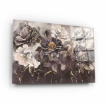 Obraz na szkle akrylowym - Ciemne piwonie