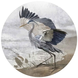 Fototapeta okrągła - Elegancka czapla