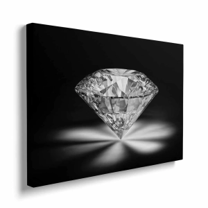 Obraz na płótnie - Diament, brylant - czarno-biały 