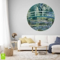 fototapeta-okragla-claude-monet-lilie-wodne-i-most-japonski-wnetrze.webp