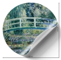 fototapeta-okragla-claude-monet-lilie-wodne-i-most-japonski-naklejka.webp