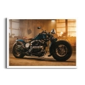 Plakat Klasyczny motocykl w stylu retro biała ramka