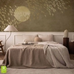 Fototapeta na wymiar „W stronę słońca” – złote sylwetki ptaków i słońce, styl japandi i nowoczesny, do salonu i sypialni