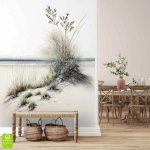 Fototapeta na wymiar „Nadmorski krajobraz z trawami” – do salonu lub sypialni, styl naturalny i nowoczesny