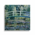 Obraz na płótnie Lilie wodne i most japoński Reprodukcja