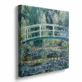 Obraz na płótnie - Claude Monet - Lilie wodne i most japoński - Reprodukcja bok