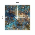 Zegar-30x30-kwdrat-kreski-biale-wymiary-struktura-granitu-z-refleksami-pomaranczy-i-turkusu.webp