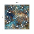 Zegar-30x30-kwdrat-cyfry-biale-wymiary-struktura-granitu-z-refleksami-pomaranczy-i-turkusu.webp