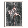 plakat-drewniana-ramka-przod-baletnica-na-ciemnym-tle.webp