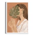 Plakat Kobieca natura biała ramka