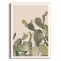 plakat-drewniana-ramka-przod-zielone-kaktusy.webp