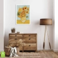 Plakat Vincent Van Gogh Słoneczniki reprodukcja bez ramki w pokoju