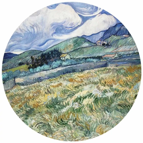 Fototapeta-okragla-vincent-van-gogh-krajobraz-z-saint-remy-naklejka-przod.webp