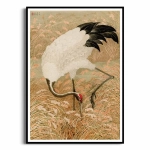 Plakat - G. A. Audsley - Żuraw indyjski w polu ryżowym - Reprodukcja