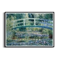 Plakat Claude Monet Lilie wodne i most japońsk Reprodukcja czarna ramka