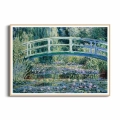 Plakat Claude Monet Lilie wodne i most japońsk Reprodukcja drewniana ramka