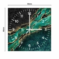 Zegar-30x30-kwdrat-cyfry-biale-wymiary-malachitowe-zloto.webp
