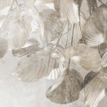 Fragment fototapety na wymiar z beżowymi liśćmi w stylu botanicznym – delikatny wzór roślinny na przecieranym tle w naturalnej kolorystyce.