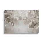 Obraz na szkle - Liściasta kurtyna  – beżowe liście w nowoczesnym stylu botanicznym