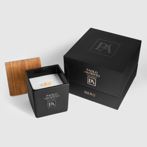 Paolo Argento świeca sojowa NERO Lusso Cubo