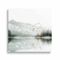 obraz-szklo-labedzie-nad-jeziorem-kwadrat.webp