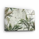 Obraz na szkle akrylowym - Liście tropikalne w odcieniach zieleni