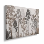 Obraz na płótnie - Zamglony Las – przestrzenny krajobraz drzew w odcieniach beżu i brązu